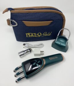 The HaloGold has red/infrared light, heat, vibration and magnetic therapy